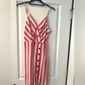 Love Tree Red and White Striped Dress